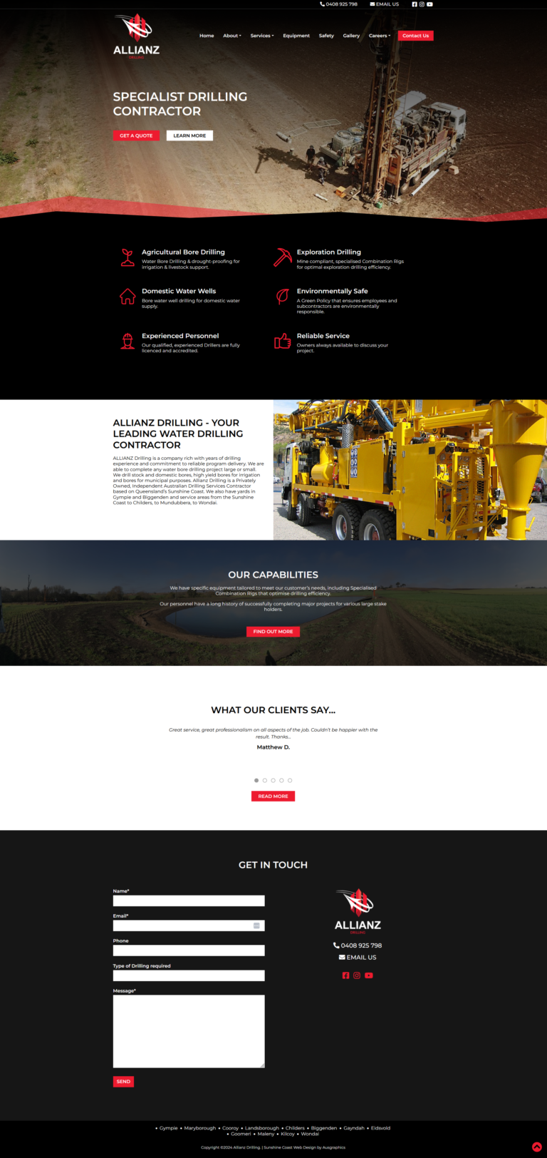 drilling web design