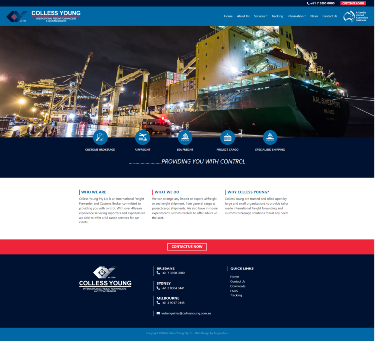 freight web design
