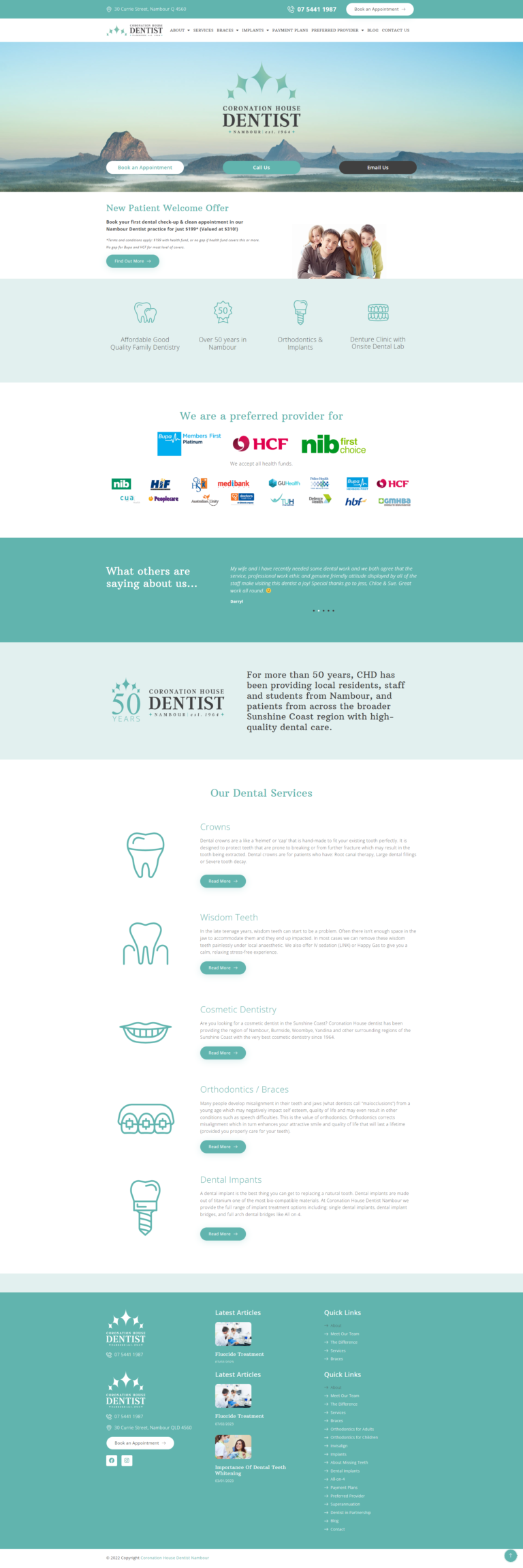 dentist web design