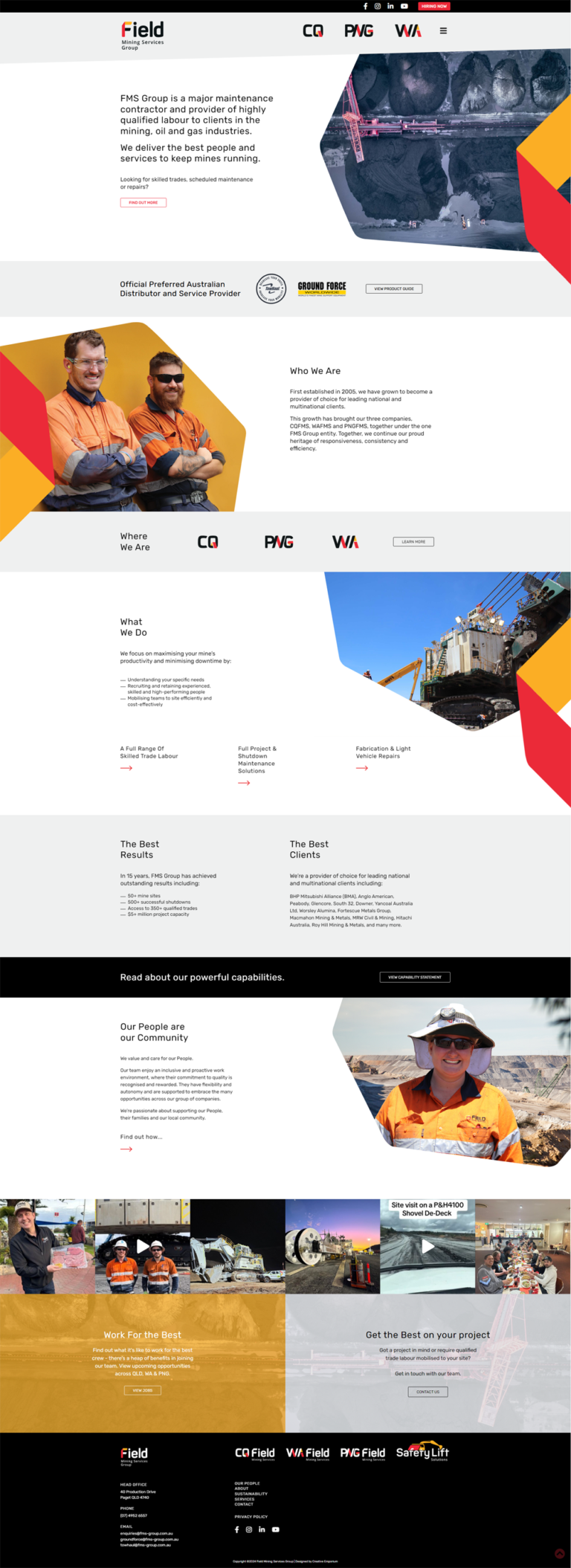 mining web design